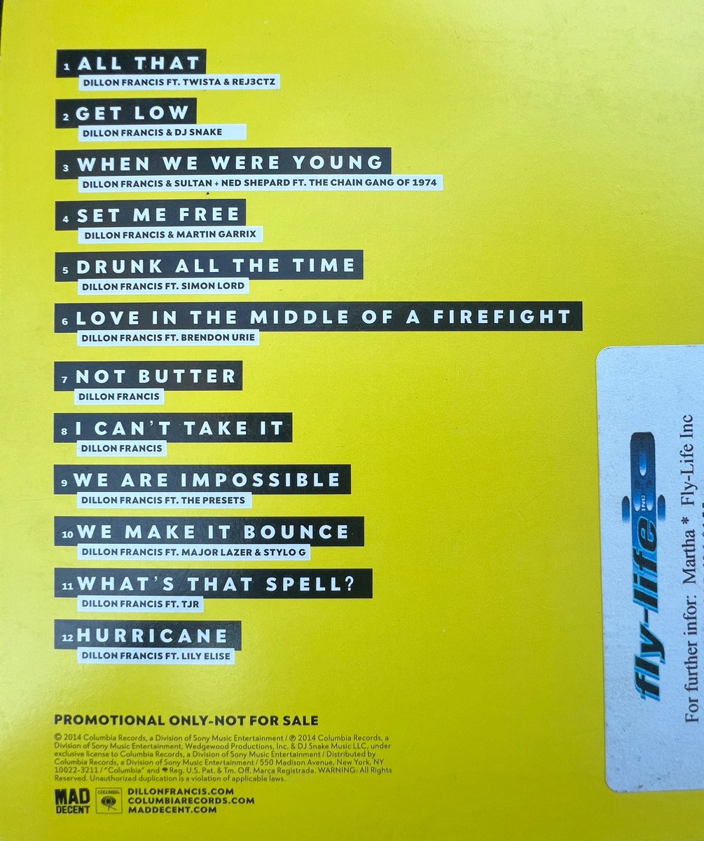 webcamone's tweet image. @DillonFrancis rare Promo 💿
@maddecent 
#dillonfrancis #maddecent