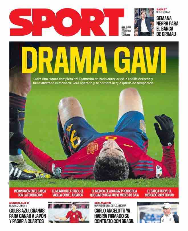 BarcaTimes's tweet photo. 📰[SPORT] | Drama Gavi https://t.co/hyyngtmkIW