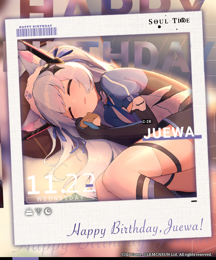 SoulTide's tweet photo. "According to your custom, Juenyaa will be treated with fishes on her birthday, nyaa?"
The birthday cake prepared by the Order will be a great source of happiness for the birthday girl. Please try to keep it away from Coco!
#SoulTide #Juewa https://t.co/bA4k0GyBlU
