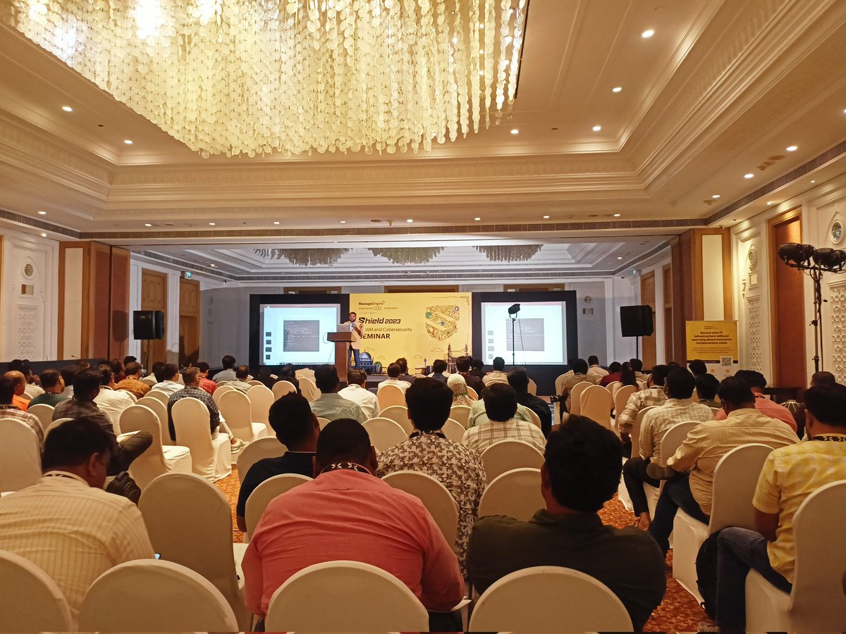 sriram_parisa's tweet photo. It was a wonderful event by #ManageEngine.
Also the venue in #ITCkakatiya. I learnt a lot and also signed up for further products in #ZOHO #ManageEngine.
Thanks for having me
#ShieldedByMe #ZOHO
#MEShieldSeminar https://t.co/zLcFRCo35J