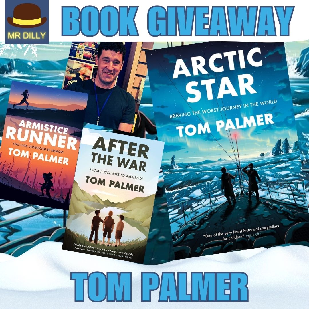 📣#GIVEAWAY! WIN x3 copies of Arctic Star x1 copy of Armistice Runner &amp; After The War <a href="/tompalmerauthor/">Tom Palmer</a> Enter RP, Follow, Share. Ends 4/12

➡️ Join Mr Dilly &amp; Tom for a free online History #Christmas Special 1st Dec 11am BOOK tinyurl.com/2p8nvf5c

#edutwitter #History #schools