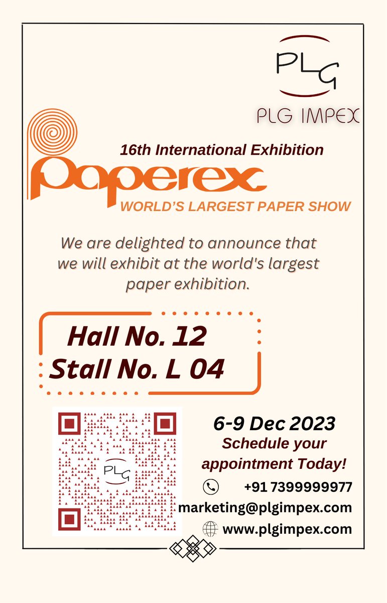 PlgImpex's tweet photo. You are invited...
Don't miss the chance to meet our representative to discuss more business opportunities at the Paperex event, 6-9 DEC 2023...
Fill out the form to schedule a meeting
#paperex #paperindustry #pulpandpaper
https://t.co/kM983LIJAN https://t.co/zpzoOF9nHg