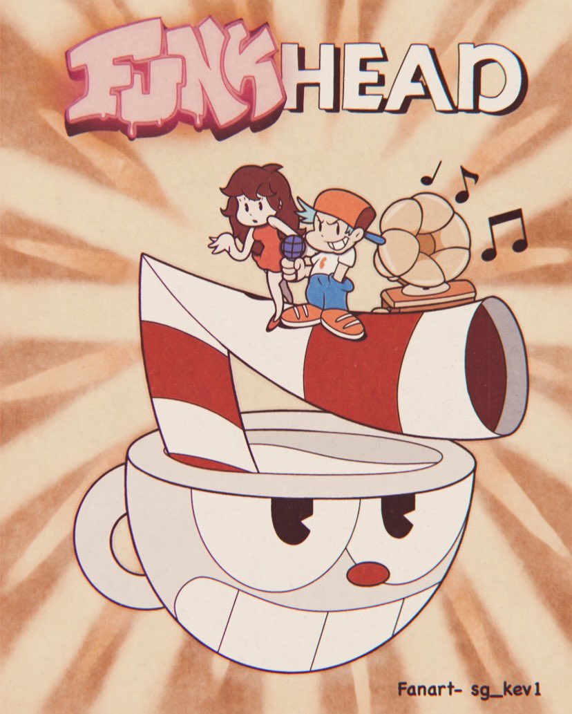 Kev25632716's tweet image. Game style! 
#funkhead #funkheadDTIYS #Cuphead #FNF #Rubberhose