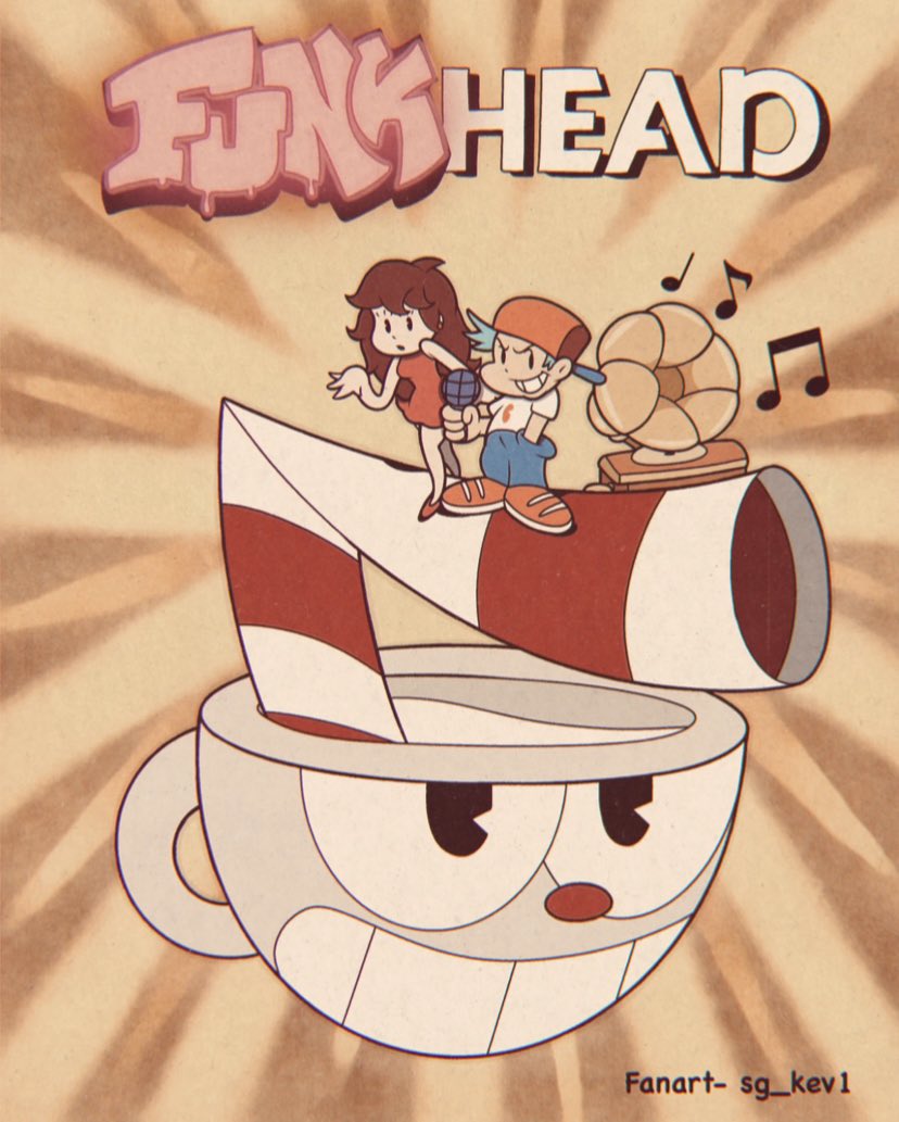 Kev25632716's tweet image. Game style! 
#funkhead #funkheadDTIYS #Cuphead #FNF #Rubberhose
