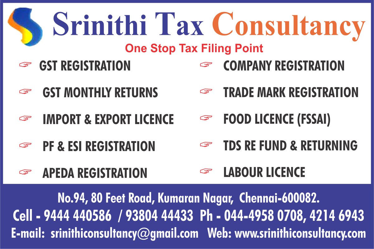 srinithi_tax's tweet photo. Tax Consultant in Chennai https://t.co/EjjS0Gn6bC https://t.co/7FqRpV8hKx