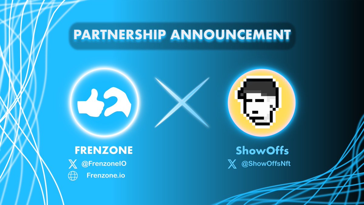frenzoneIO's tweet photo. PARTNERSHIP ANNOUNCEMENT
Frenzone 🤝 ShowOffs

#Giveaway 🎁
🏆5 WL from @ShowOffsNft
🏆5 WL from @frenzoneio

To join: 
1️⃣ Follow @frenzoneio &amp; @ShowOffsNft
2️⃣Like❤️, RT &amp; comment
3️⃣Join DC: https://t.co/ZzdvqKcyQn

#Socialfi #Frenzone #Aptos #ETH #NFT https://t.co/kYgtajmuDe
