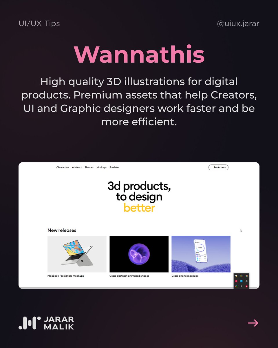 JararMalik's tweet photo. Elevate your UI design game with these stunning 3D assets! 🔥💎
-
Follow for more UI/UX tips!
-
#ui #ux #uiux #design #productdesigner #graphicdesign #designtips #uxdesign https://t.co/KPC8EqSvnE