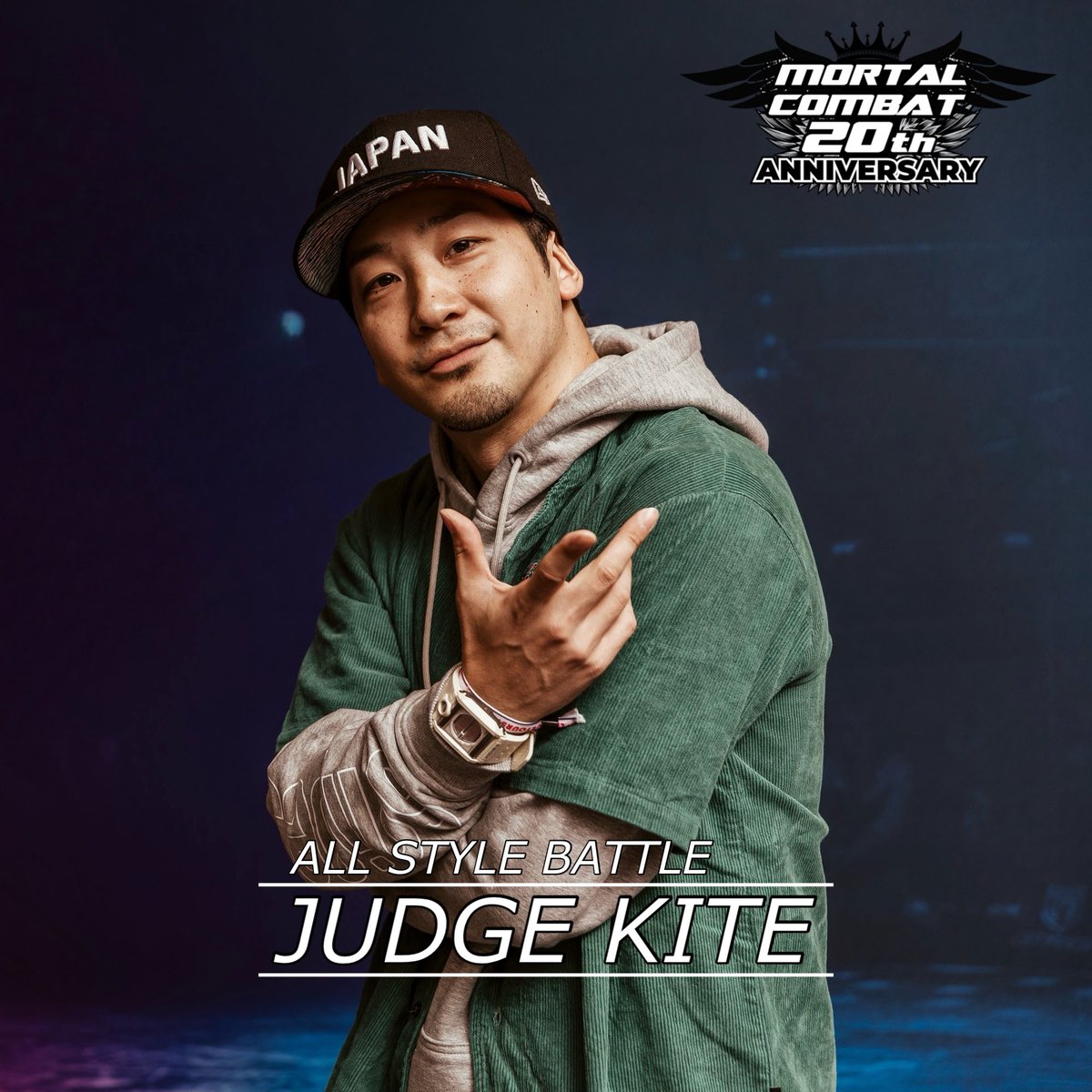 mortalcombat_jp's tweet photo. MORTAL COMBAT 20th ANNIVERSARY

ALL STYLE CREW BATTLE
JUDGE
KITE🇯🇵（フォーマーアクション)

日程：
2023年12月3日(日)

会場：
KIITO(デザイン・クリエイティブセンター神戸)

エントリー：
https://t.co/Zlq8NP22Lf

観戦：
https://t.co/eZKldPWQjv https://t.co/gYOCfRRmYy