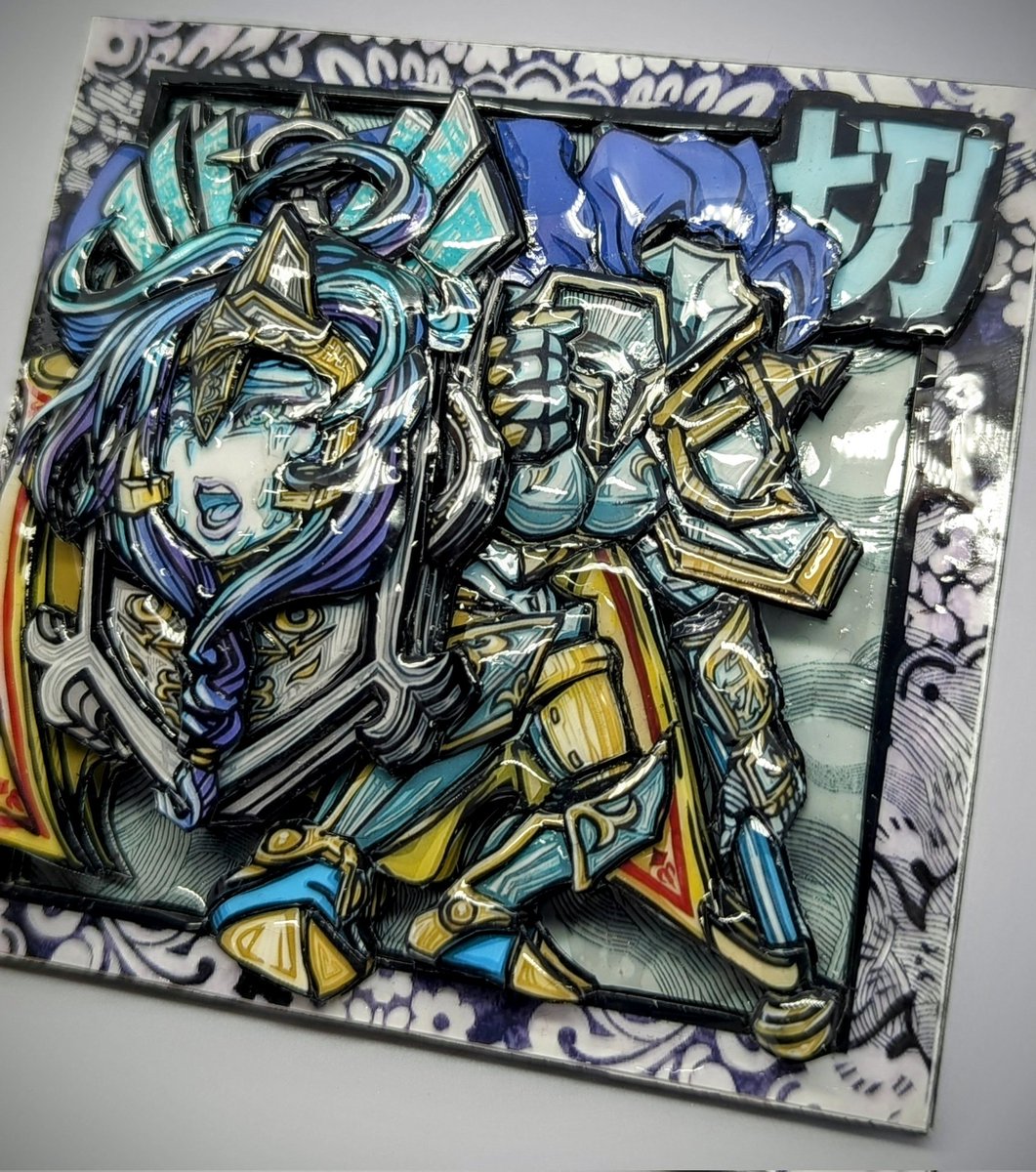 jin_zuru's tweet image. 切さん@yuimosetuと ミクスさん@mixture_7のデュラハンをやっとシャドーボックス化完了!!

もう行くとこまできました感。笑

実物めちゃくちゃカッコ良いです。
また1つ勉強になりました。
切さん、ミクスさんありがとうございました🫡

#シャドーボックス
#shadowbox 
#自作シール