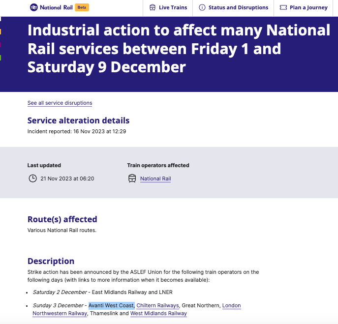 ffcgent's tweet photo. Well this train strike on is jolly annoying for the trip to Liverpool on 3 December. Four hours  each way in the Range Rover is not what we planned! https://t.co/ELQidY757l