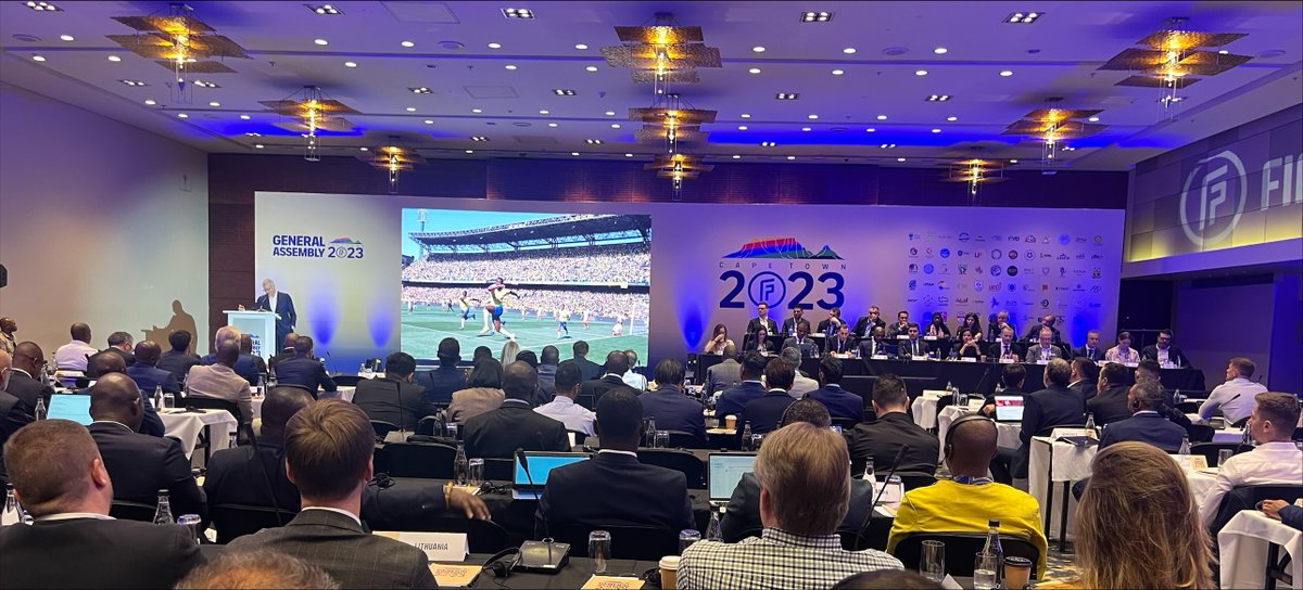 The 2023 #FIFPRO General Assembly is officially under way in Cape Town, South Africa 🇿🇦

Over the next four days FIFPRO and its 66 member unions will: 

▪️ Align on global strategy
▪️ Share best practice
▪️ Reflect on the work done to help footballers in 2023 

#FIFPROGA23