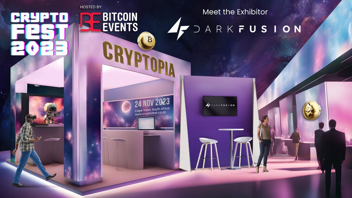 ✨🚀We are excited to announce that @DarkFusionTech is one of our Premium Exhibitors at #Crypto Fest 2023!

Dark Fusion is a product suite consisting of a smart contract modeling language we call Simple Contract Modeling Language (SCL), designed to function on the #Bitcoin