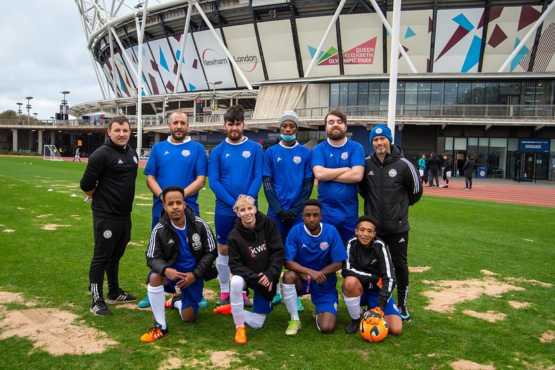 streetsoccerfdn's tweet photo. Our @LCFC_Community Street Soccer Academy team taking part in Football For Good Day at the @LondonStadium. #FFG23 https://t.co/796mw6J50J