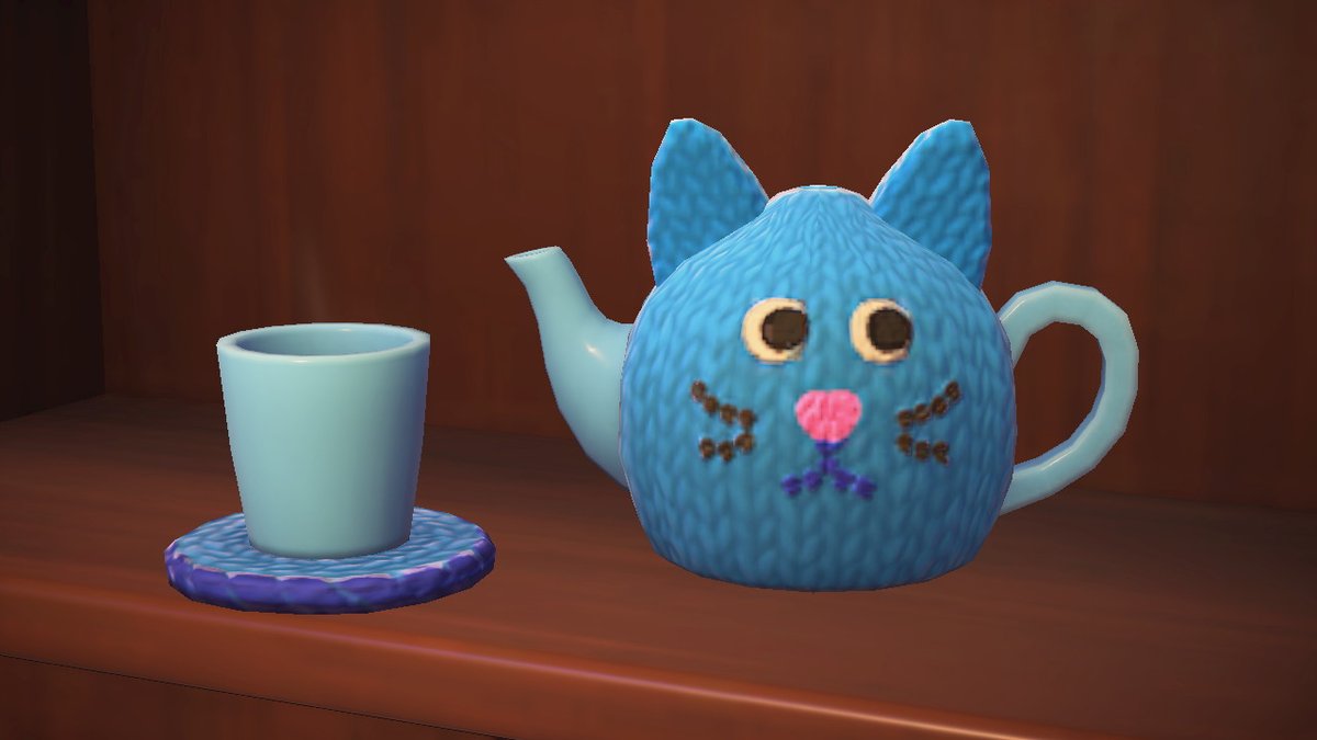 LadyGamerGirl's tweet image. This cute tea set reminds me a lot of Happy from Fairy Tail!

 #AnimalCrossing/#ACNH/#FairyTail