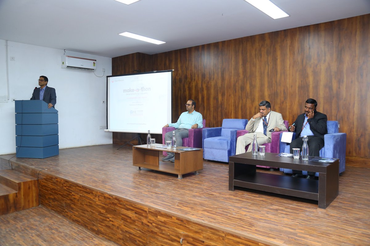 ictacademyindia's tweet photo. Glimpses from the 24-hour challenge of "Make-A-Thon 2023  - Generative AI for Industry", presently underway.

This exclusive competition was organized by ICT Academy, in association with Open Weaver and CII on 21 Nov 2023 at RIT, Chennai.

#Makeathon2023 #GenerativeAI https://t.co/p9gBF6YWF1