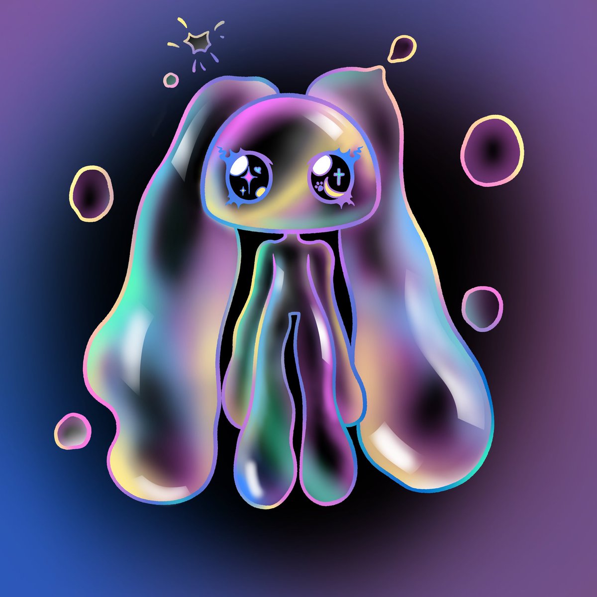 Check out my bubbly OOsagi floating through the ether. <a href="/oosagiNFT/">OOSAGI</a>