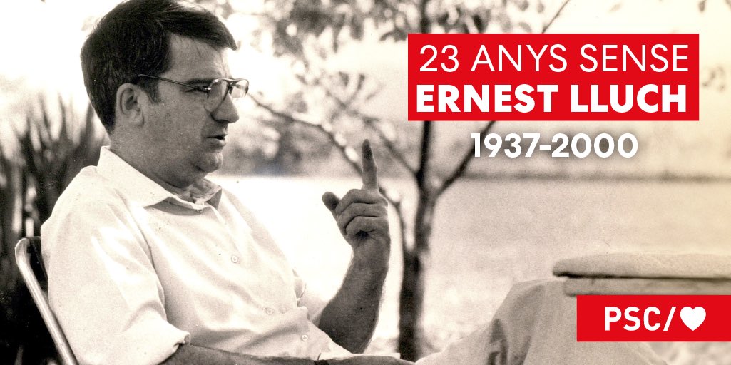 salvadorilla's tweet photo. En política cal el coratge que va tenir l'Ernest Lluch per defensar els seus valors, dialogar, prendre decisions i mirar cap al futur. Avui, 23 anys després del seu assassinat, des de @socialistes_cat continuem defensant tot allò que ens va ensenyar. Ens va deixar un gran llegat. https://t.co/uu5JLJwhNY