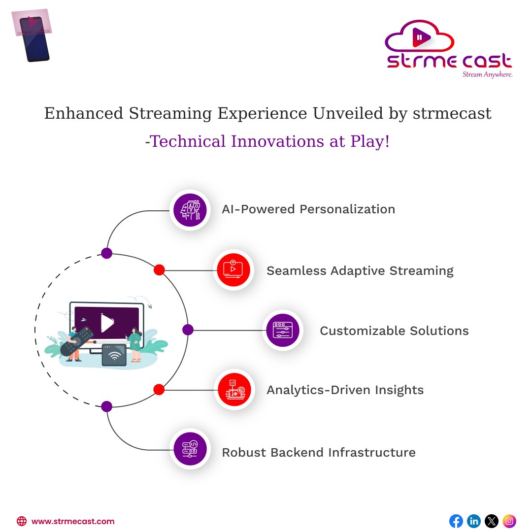 StrmeCast's tweet image. Learn our cutting-edge #OTTsolutions leverage advanced algorithms &amp;amp; cloud-based architecture to redefine how viewers experience.#contentcreators #ottcontent #ottstreaming #streamingplatform #ott #streamingservices @CastHostNet @williamchico234 @brentyeaaa @BiggsNikiya @MGreewood