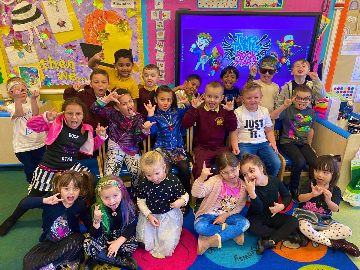 Illtyds_RC's tweet photo. Rec/yr1 were ready to rock for our @TTRockStars launch day!
🎸 #TimesTables #BCAnumeracy https://t.co/fQgNPt7QVw