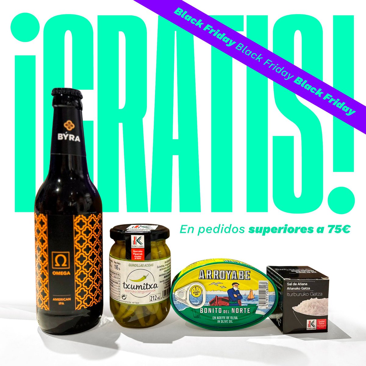 Tolonoseleccion's tweet photo. ¡SEMANA BLACK WEEK en Toloño Selección !! Desde hoy hasta el domingo, por compras superiores a 75€ en nuestra nueva TIENDA ONLINE ( Única y exclusivamente), te regalamos este lote de productos 
¿A qué esperas? https://t.co/dlGNnZQfZ7