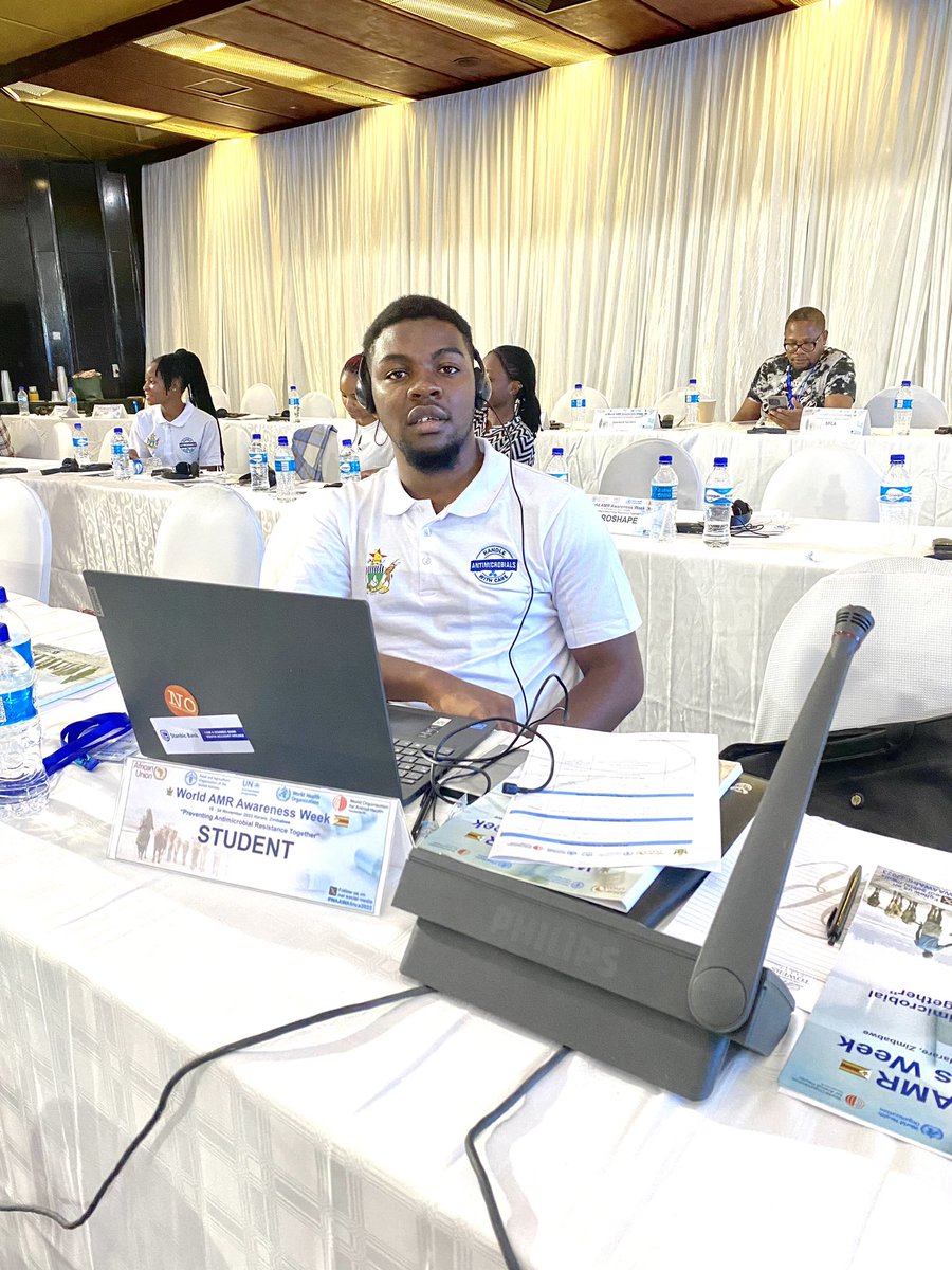 therealivine's tweet photo. Currently attending the World AMR Awareness Week #WAAWAfrica2023 with the theme “Preventing Antimicrobial Resistance Together.”

@WHO_Zimbabwe @WHOAFRO @WOAH @UNEP @FAO @FAOKnowledge @_AfricanUnion @AUYouthProgram https://t.co/62YjA8DKOw