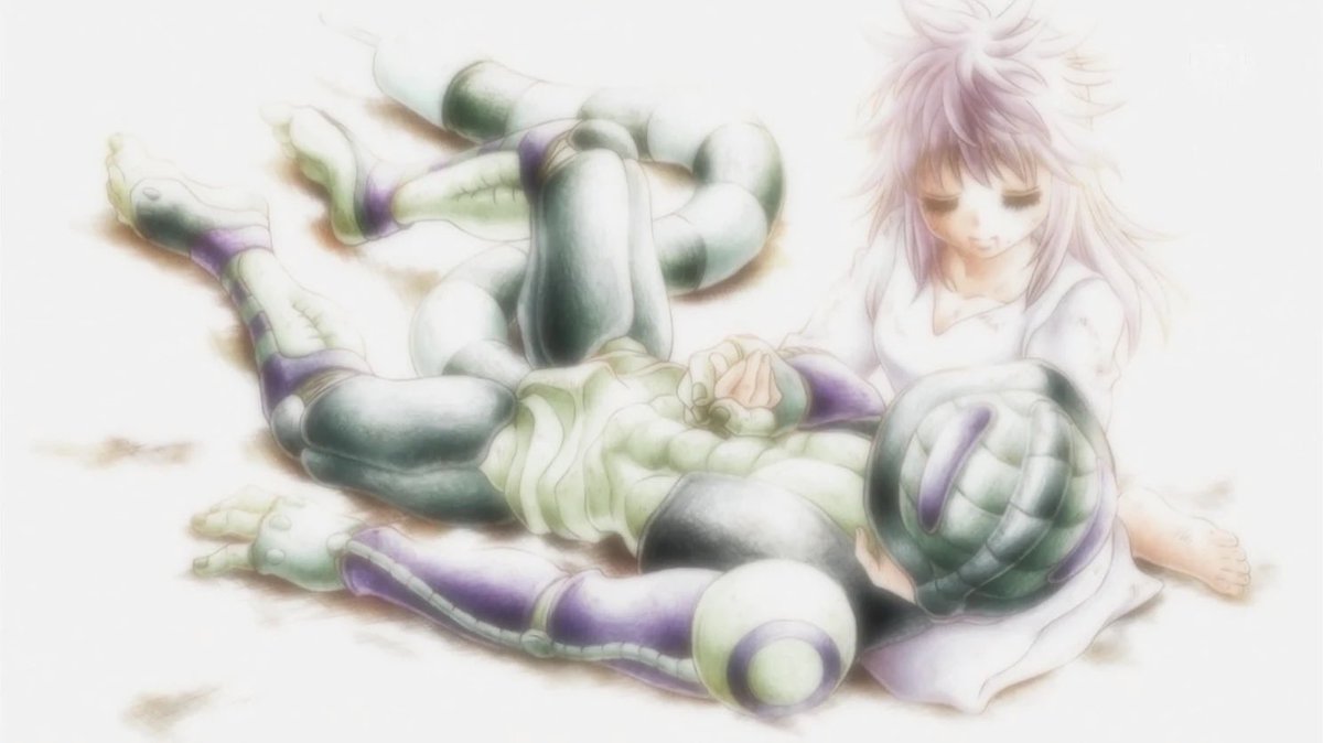 TezcatlipocAzul's tweet photo. @erick_rgxx Es increible que en menos de 5 capitulos Hunter x Hunter te lleve a horrorizarte por la muerte de un heroe, a romperte el corazon con la muerte del villano https://t.co/dclXYMMLZZ