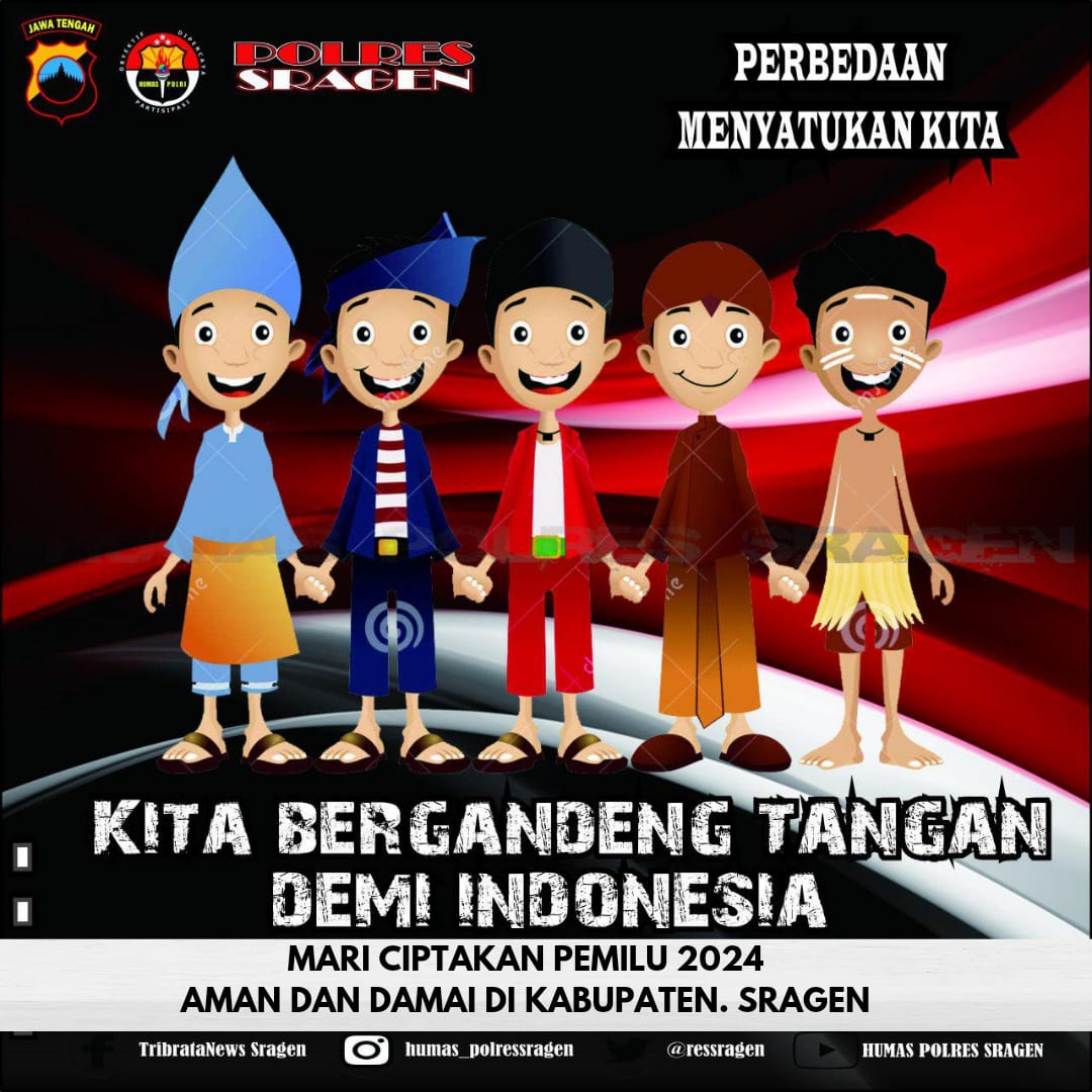 sumberlawang86's tweet photo. Perbedaan Menyatukan Kita Bergandengan Tangan Demi Indonesia Mari Ciptakan Pemilu 2024 Aman dan Damai di Kabupaten Sragen. https://t.co/iyRmv1ByiB