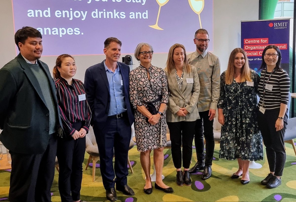 Well done A/Professor Lauren Gurrieri @LaurenGurrieri and A/Professor Lena Wang @wangyinglena on the fantastic launch of the new Centre for Organisations and Social Change. We look forward to the amazing research with impact the Centre will create in years to come @RMITCOSC