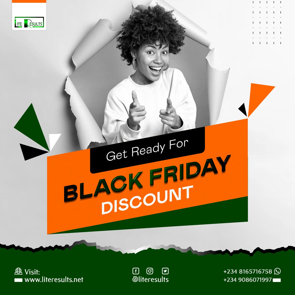 literesults's tweet photo. Black Friday Discount in few days, Get ready for our yearly biggest discount🔥

#blackfriday #discount #promo #website #apps #business #literesults #explore https://t.co/7g8IFQ48UC