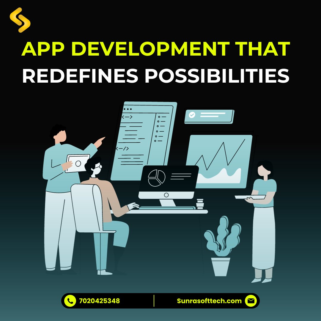 Unleashing the Future: Where App Development Redefines Possibilities. 🚀✨
.
.
#InnovationUnleashed #AppRevolution #AppRevolution #sunrasofttech #AppDevelopment #RedefiningPossibilities #TechnologyInnovation #DigitalTransformation #InnovativeApps #TechDevelopment
