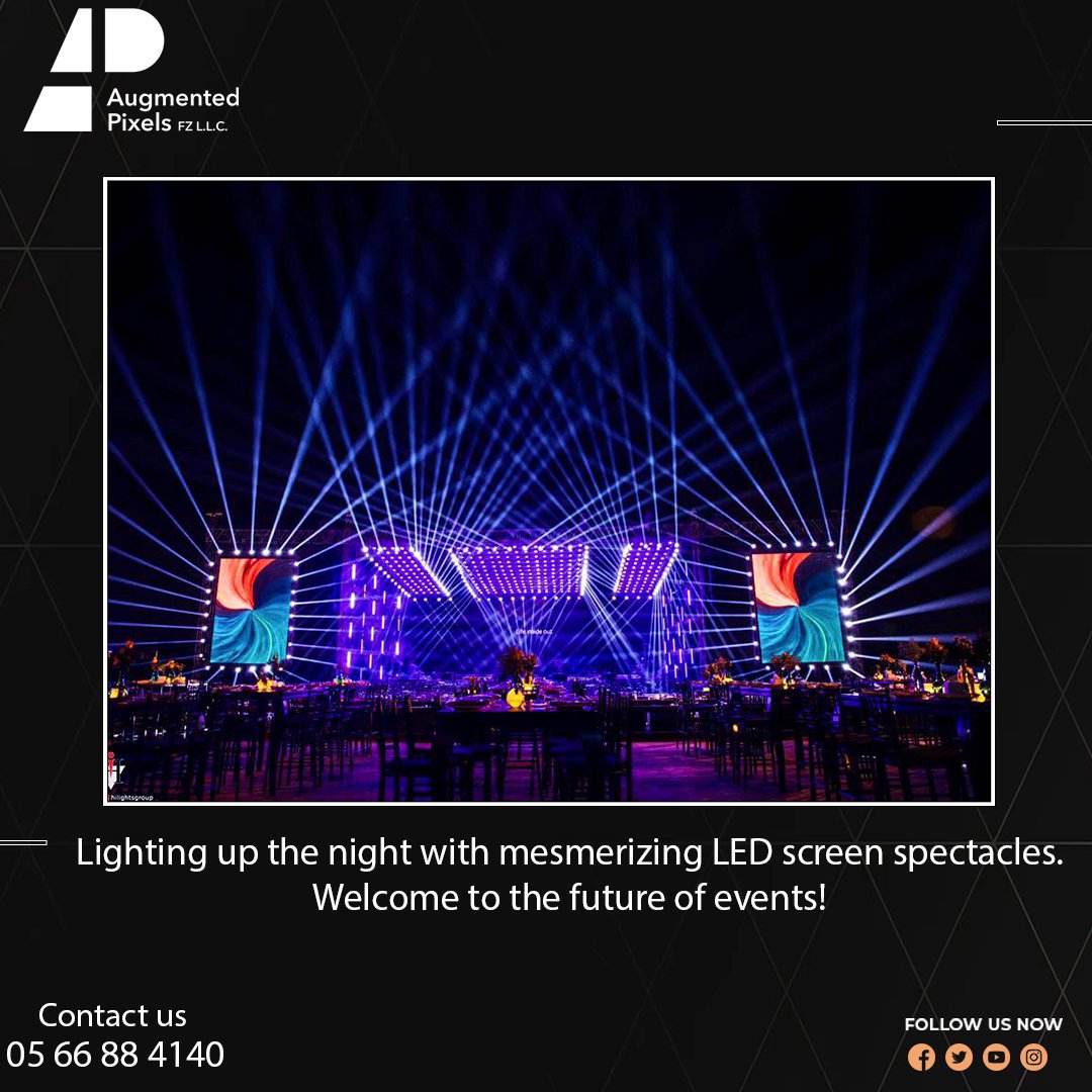 PixelsMena's tweet photo. Let's light up the night with these incredible LED screens!🎉📷#event #LED #ledscreen #ledlights #lighting #audiovisualexperts https://t.co/FYRdXXOGMf