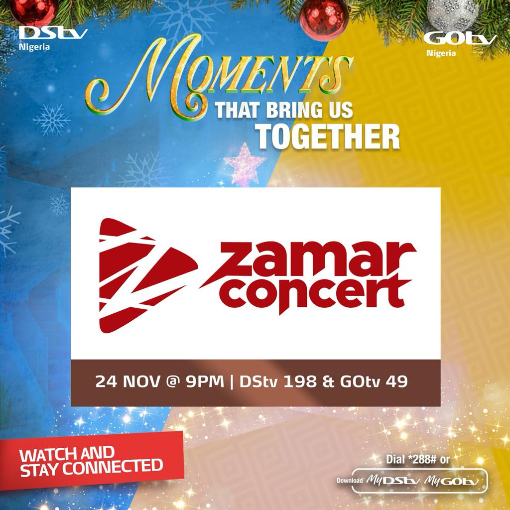 ZamarConcert's tweet photo. 🌟 Guess what? #ZAMAR is coming to you! 

🎉 Tune in LIVE on DStv and GOtv by 09:00 PM on 24th November,2023 flipping to the designated channels that will turn your space from wherever you are into a sanctuary of praise. https://t.co/R6xDSafZOj