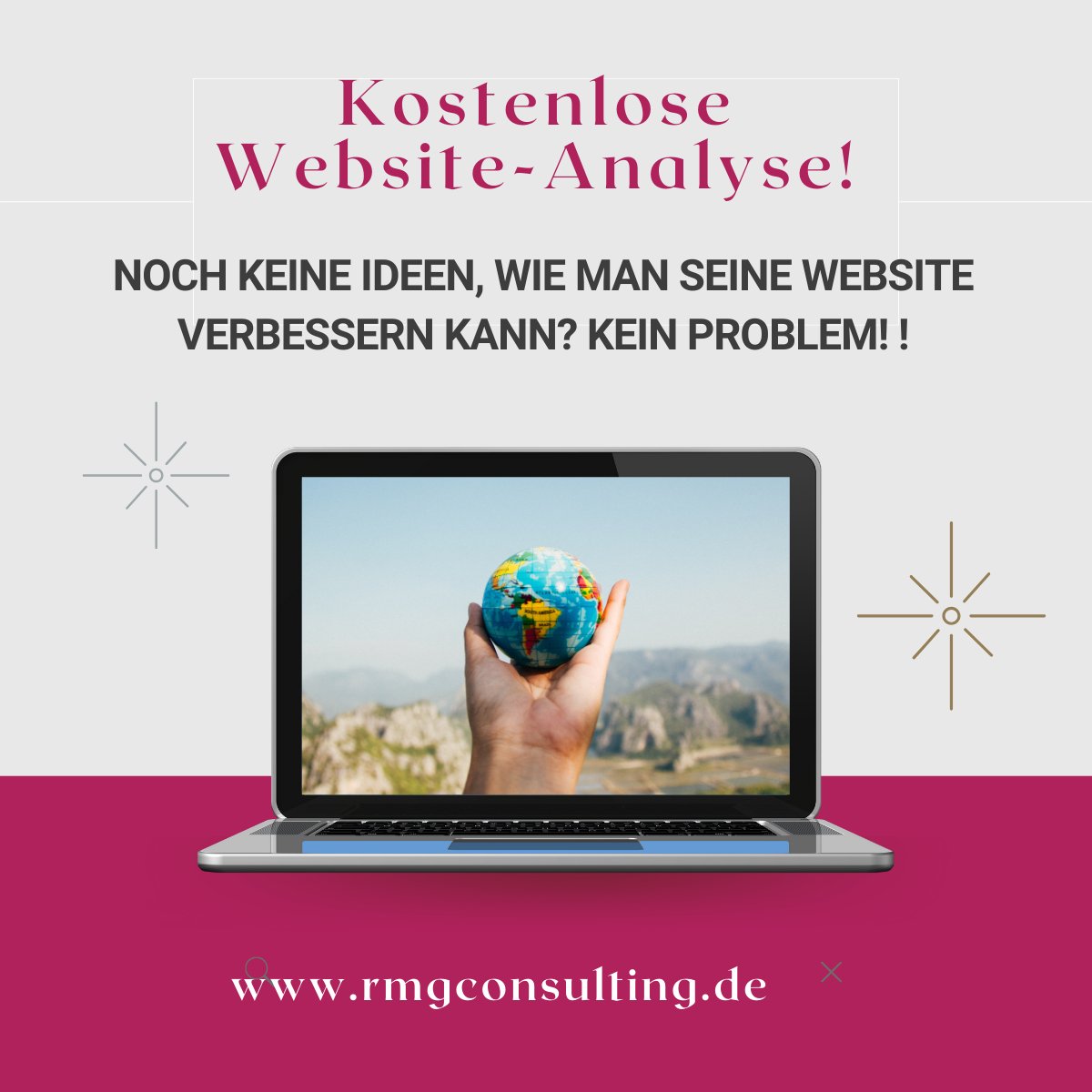 Wir helfen Ihnen bei der Optimierung Ihrer Website! Formular ausfüllen, wir schicken Ihnen per Mail unsere Empfehlungen! 
Einfach das Formular unter docs.google.com/forms/d/17ewnx…

#leadgenerierung #websiteanalyse #seoanalyse #ux #digitalepraesenz #accountmanagement