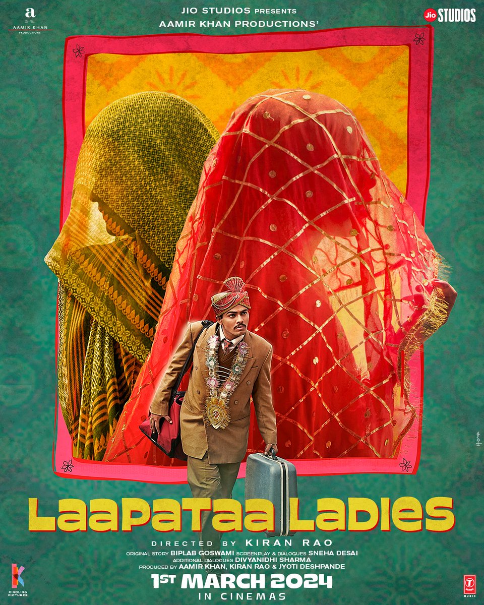 Laapataa Ladies ki khoj abhi jaari hai! Milege 1st March 2024 ko, aapke nazdiki cinema gharon mein.
Directed by #KiranRao
Original Story by #BiplabGoswami
Screenplay & Dialogues by #SnehaDesai
Additional Dialogues by #DivyanidhiSharma
Produced by #Aamirkhan #KiranRao…