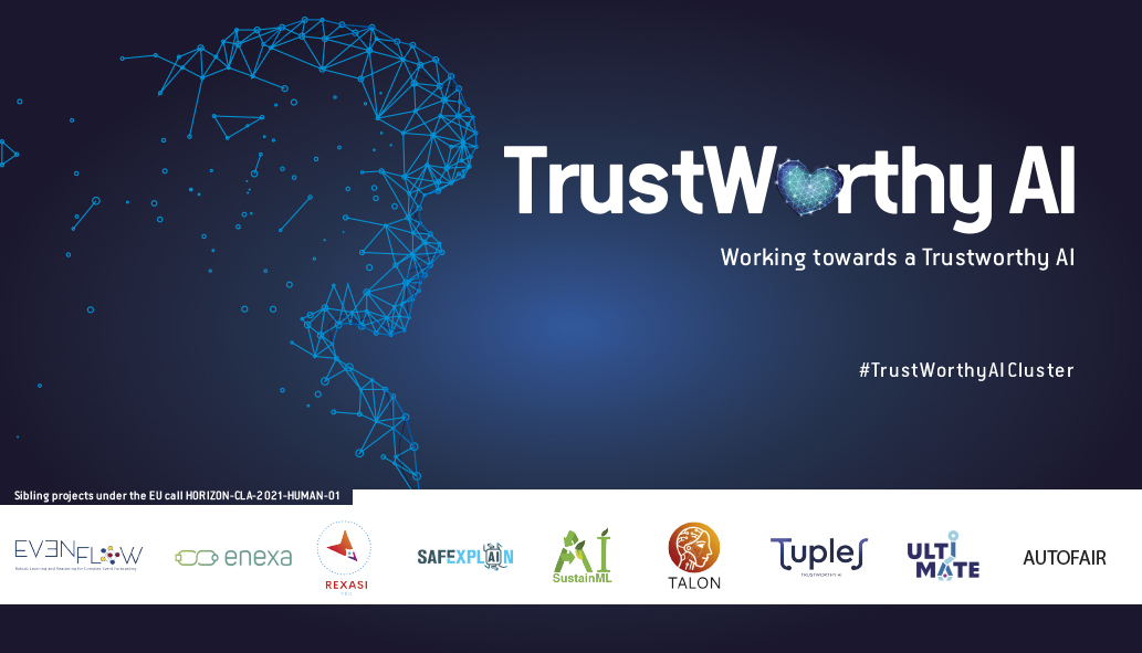 👋👋Get to know our #HorizonEurope "cluster" 

We share a common goal of shaping #AI solutions that are:
👉 innovative
👉 human-centric 
👉dependable. 

#TrustworthyAI

More: ow.ly/9Y1p50Q9C00

<a href="/talon_project/">TALON-project</a>
<a href="/REXASIPRO_EU/">REXASI-PRO</a>
<a href="/EvenflowProject/">EvenFlow Project</a>
<a href="/AutoFair_EU/">AutoFair Project</a>
@tuplesAI
<a href="/enexa_eu/">ENEXA</a>