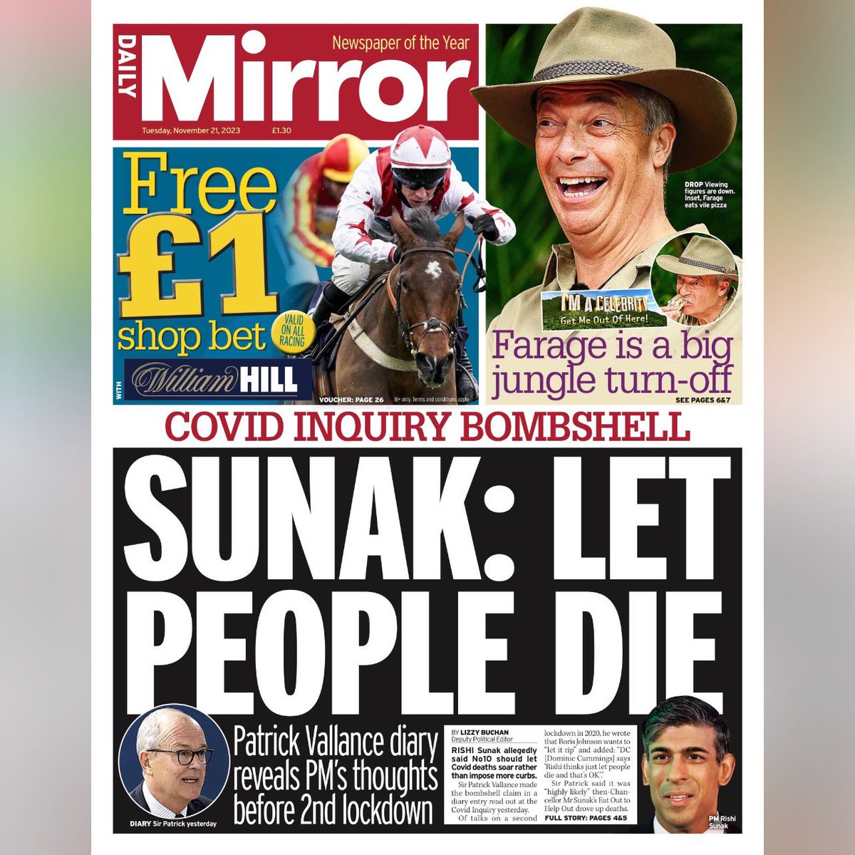 carolvorders's tweet image. #CovidInquiry 

Patrick Vallance said

SUNAK

🔹Did NOT ask SAGE about his catastrophic Eat Out To Help Out Scheme before announcing it 

🔹 SAGE would have said do NOT do it 

🔹EOTHO scheme increased transmission (and, therefore, illnesses and deaths)

No remorse from Sunak who…