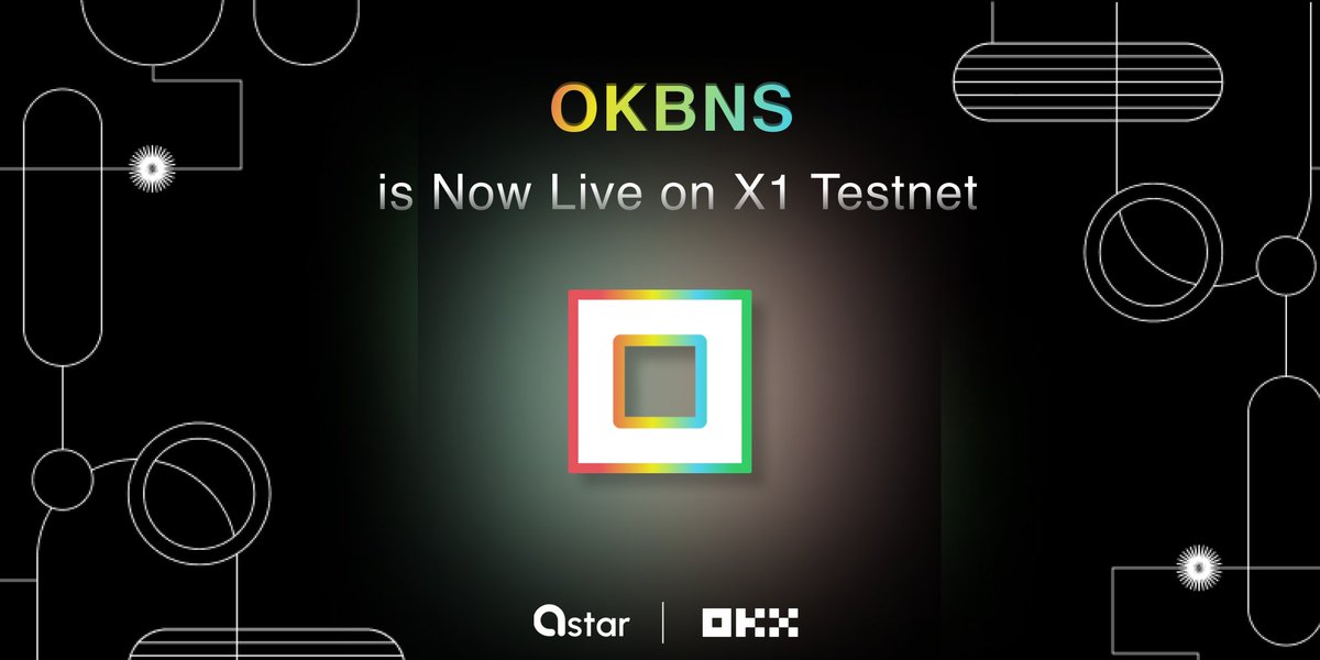 🥳OKBNS is now live on <a href="/X1_Network/">X1 Xen Hero 💎</a> testnet! Powered by <a href="/star_protocol/">Star Protocol is Now XStar (@xstar_id)</a> and supported by <a href="/LayerZero_Labs/">LayerZero Labs</a>.

👉Discover the #Omnichain naming service and secure your .okb/ .x1 domain today at:

🔗okbns.domains