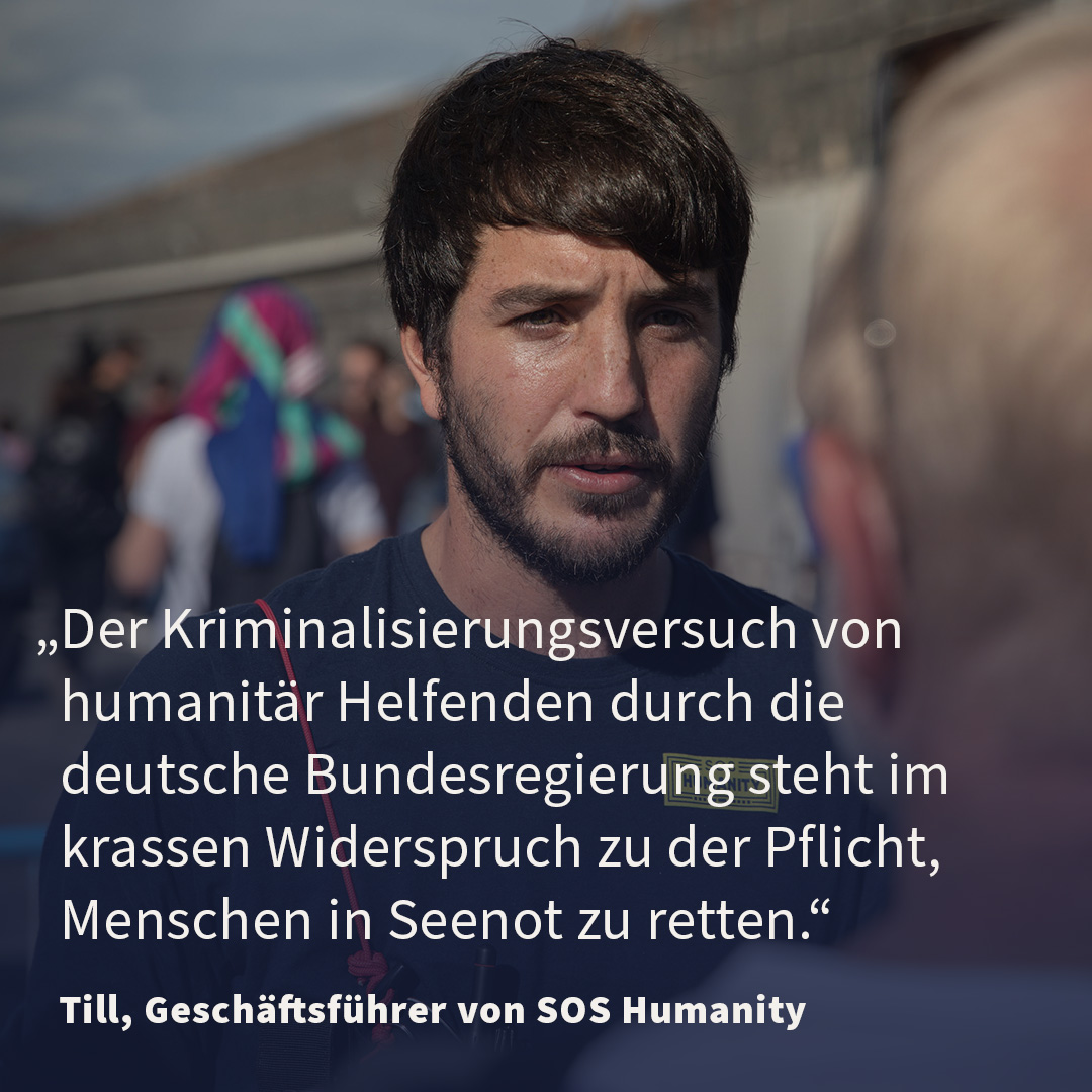 soshumanity_de's tweet photo. Gemeinsam mit >50 Organisation fordern wir das @BMI_Bund auf, die geplante Änderung des Aufenthaltsgesetzes zurückzunehmen. Diese bietet eine rechtliche Grundlage für die Strafverfolgung von humanitären Helfer*innen.

Lies dazu unsere Pressemitteilung: https://t.co/Pptb8nVsUM https://t.co/AD8kyeZxz2