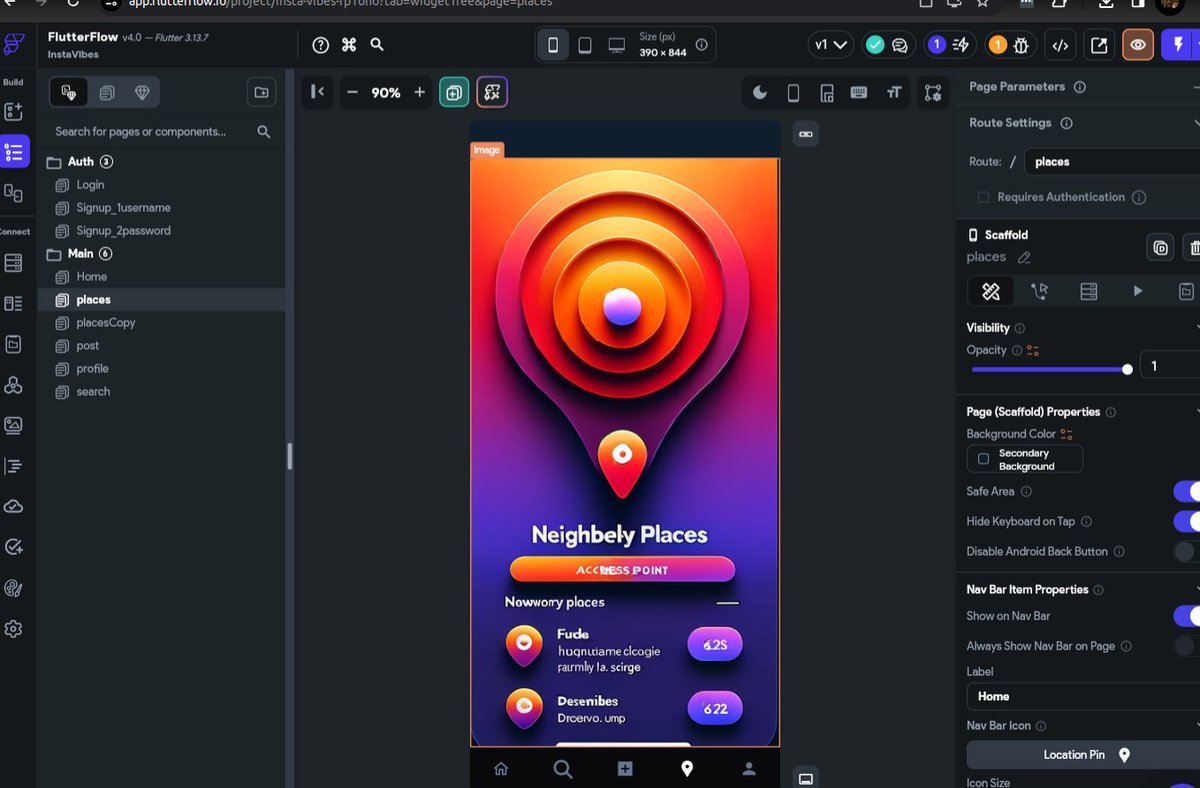 DryProgrammer's tweet image. InstaVibes is your go-to app for exploring Instagram&apos;s hidden gems in your locale. Dive into a world of vibrant local content, connect with nearby Instagrammers, and discover trending spots with our real-time geo-discovery tool.

Built in FlutterFlow

#FlutterFlowImagine