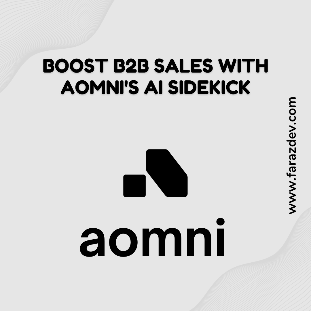 faraz__dev's tweet photo. Elevate your sales strategy with Aomni, the ultimate AI sidekick designed to streamline B2B success.
https://t.co/vQLIq4VoxR
#Aomni #AI #research #Sales https://t.co/TFoKpuM6dN