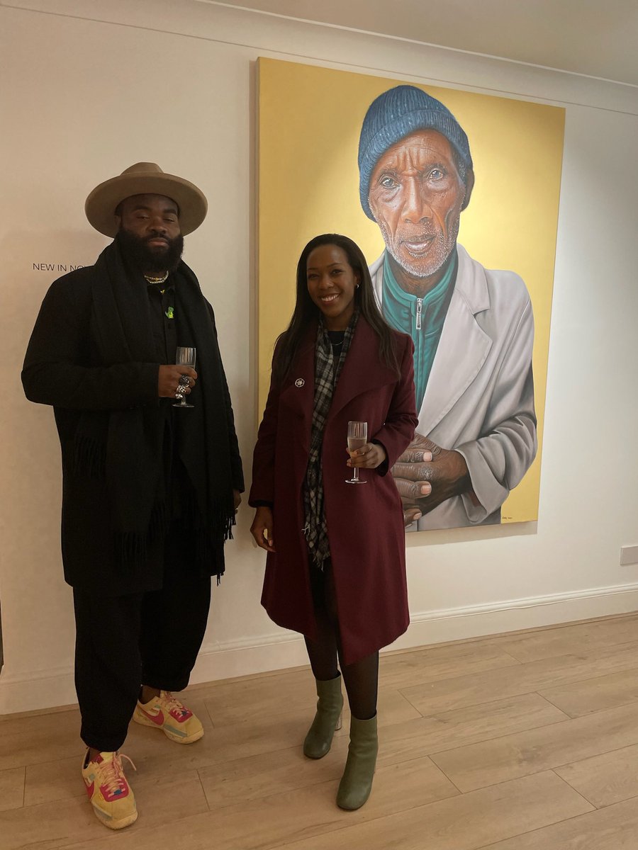 eddybeuer's tweet photo. This is my debut solo show, in London. 

I am extremely elated with the warm reception here and it’s been such a  pleasure meeting everyone at the opening. The team at Tafeta gallery is exceptional 👌🏽….The show continues to the 2nd of December. https://t.co/V5xL9gHvgB