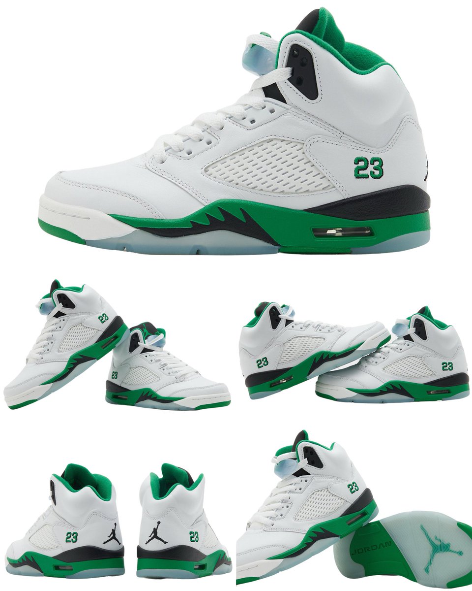 DETAILED LOOK at the 2024 “Lucky Green” Air Jordan 5 🍀 Releasing on February 28th. Retail $200 aiobot.com/?ap_id=Micheal…