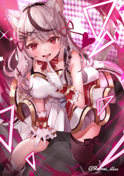 【11日目】猫耳クロヱちゃん ライブ衣装  #沙花叉クロヱ 