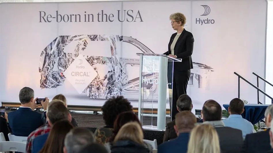 Norsk Hydro ASA held a ceremony in mid-November to mark the opening of a new facility in Cassopolis, Michigan, that will be able to produce 120,000 metric tons of #recycled-content #aluminum ingot annually. buff.ly/3R70YuZ