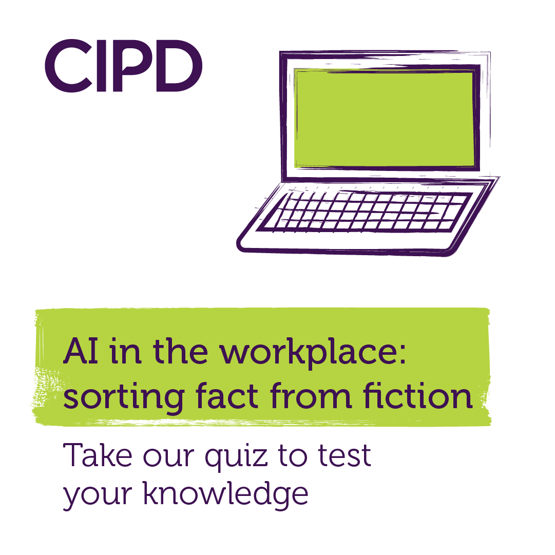 Quiz time 🙋‍♂️ Test your knowledge about using #AI at work with our short quiz and find out how people professionals can support the ethical and responsible use of these technologies in the workplace: ow.ly/3MiG50Q9MFa