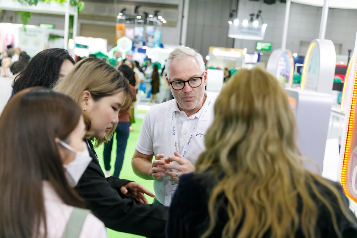 ProtecBotanica's tweet photo. Recently, we exhibited at in-cosmetics Asia 2023 in Bangkok. Thank you to all those who attended and visited our stand. 

Here are some great pictures of Managing Director Dean Lockton in action. We can't wait to see you all at the next show. 

#incosasia2023 https://t.co/gO37i37EAb