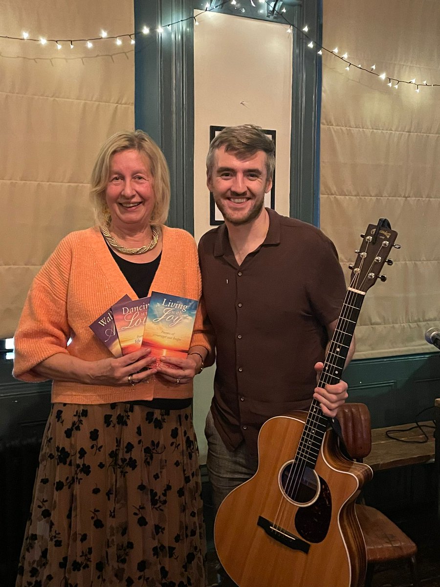 PoetryCLP's tweet photo. Poetry &amp; #folkmusic are a magical combination! Big thanks to @colinandrewmus for playing his fantastic Irish folk guitar songs at my #poetry event. We got a good crowd &amp; all seemed to enjoy it! Colin is headlining at @thefinpub on 23 Nov. Another chance to see this talented guy! https://t.co/8Jlp3yNzmL