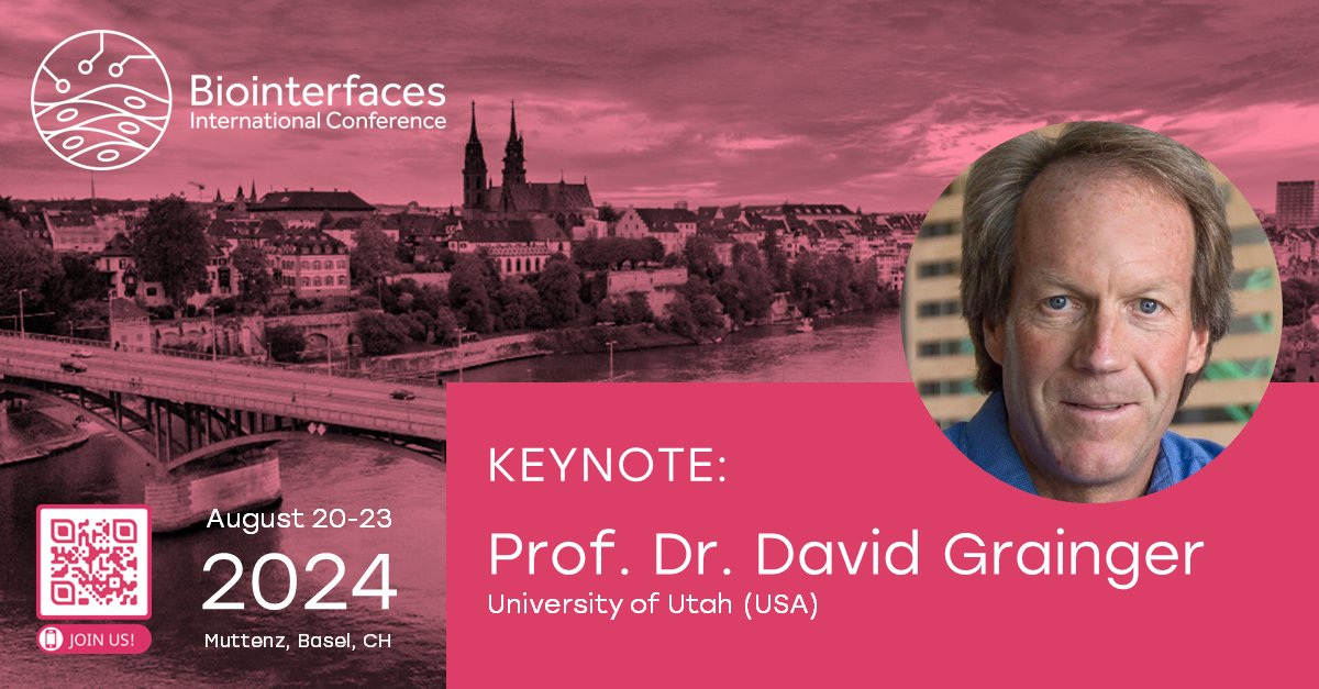 Biointerfaces International Conference 2024 (@bic2024) on Twitter photo 🥁 Second #keynotespeaker announcement!
Prof. David Grainger, <a href="/UUtah/">University of Utah</a>.
We look forward to his talk titled: Allogenic mesenchymal cell sheet properties in #regenerativemedicine strategies.
📆 Aug 20-23, 2024
📍@ICB_FHNW
#BIC2024 🥁 Second #keynotespeaker announcement!
Prof. David Grainger, <a href="/UUtah/">University of Utah</a>.
We look forward to his talk titled: Allogenic mesenchymal cell sheet properties in #regenerativemedicine strategies.
📆 Aug 20-23, 2024
📍@ICB_FHNW
#BIC2024
