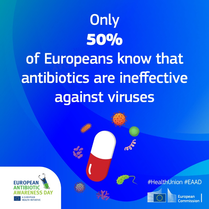 It's #WorldAMRweek

Antibiotics are precious drugs but if we overuse them, microbes become resistant and even deadly. 

The correct use of antibiotics help preserve the effectiveness of vital medical treatments.

Spread awareness, stop resistance! 

#HealthUnion #OneHealthEU