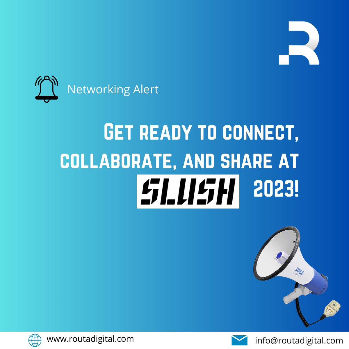 RoutaDigital's tweet photo. We are excited for @SlushHQ 2023| Nov 30-Dec1
With proven record on advising startup’s in business/IT strategy, we can help startups with:
-Changing business landscape 
-Provide robust and growth enabled IT platform combined with custom-made process automation
-Digital engagement https://t.co/FUqVVEOOs5